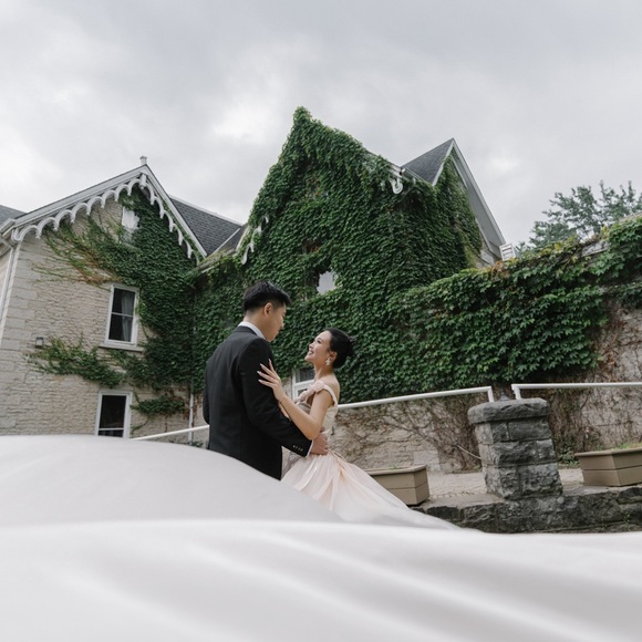 HOLD| Satin wedding dress (size0-6) - Picture 12 of 12